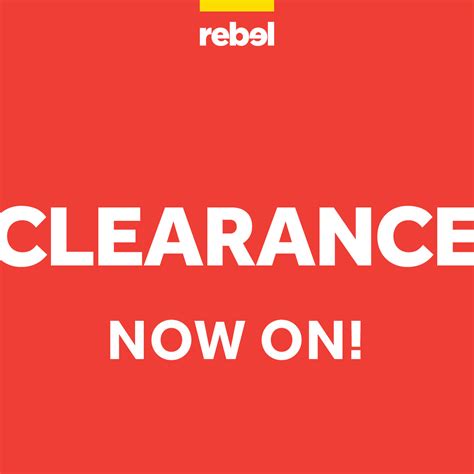 rebel clearance sale.